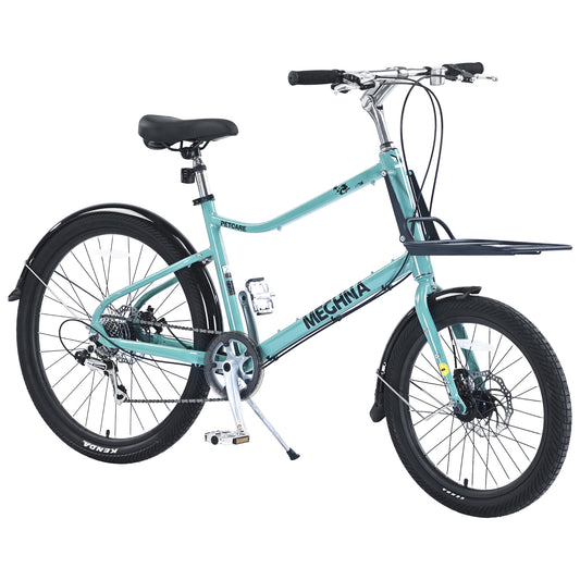 7 Speed, Aluminum Alloy Frame, Multiple Colors 26 Inch Bike,Cargo Bike for Women and Men