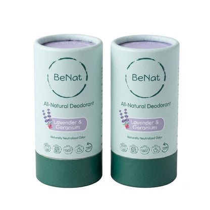 2-Pack All-Natural, Plastic-Free Deodorants