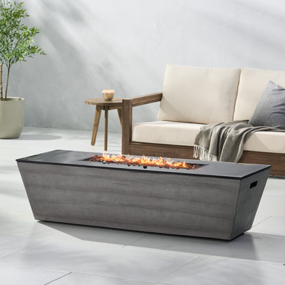 56' RECTANGLE MGO FIRE PIT - 50 000 BTU