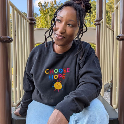 Choose Hope Embroidered Crewneck Sweatshirt
