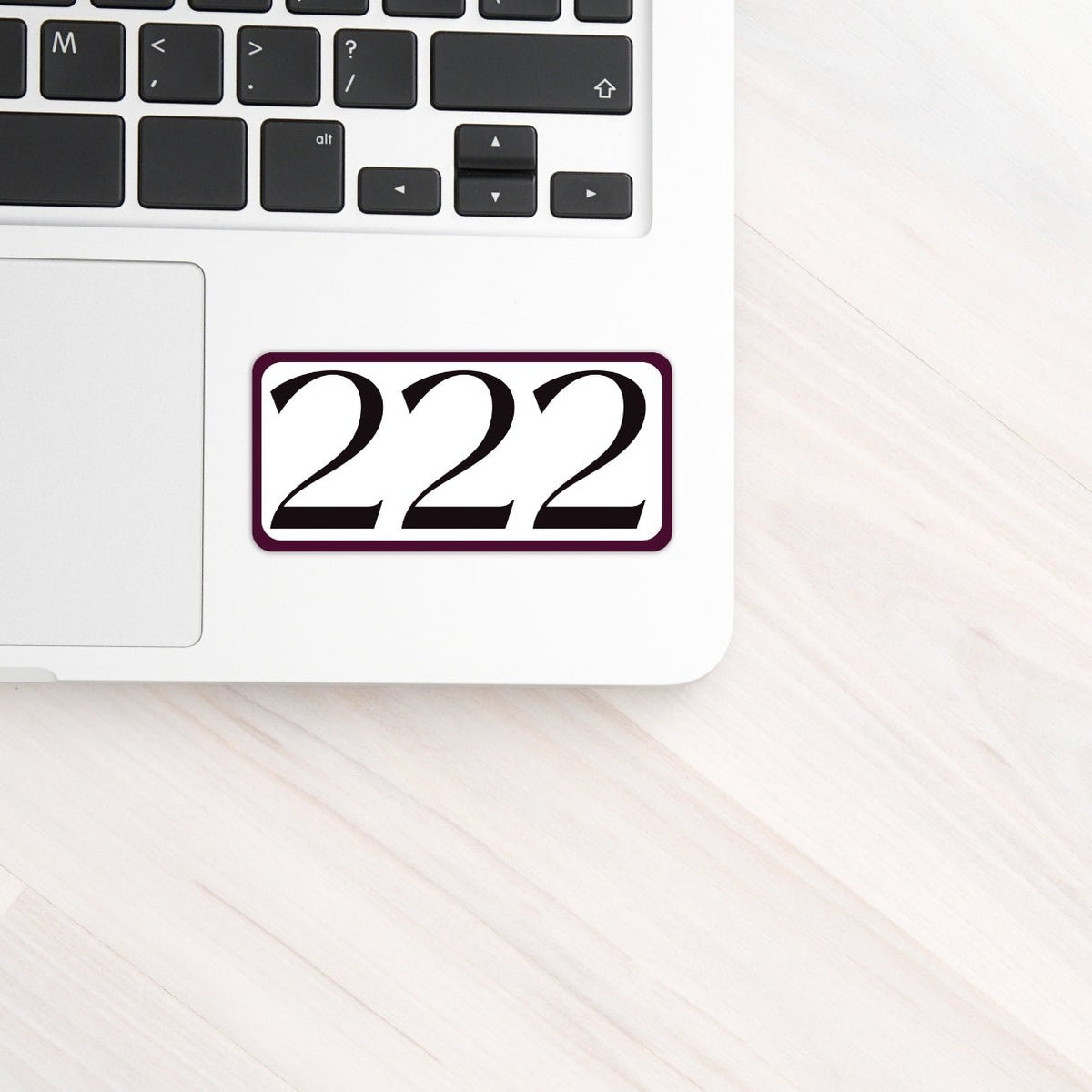 222 Angel Number Balance and Alignment Sticker