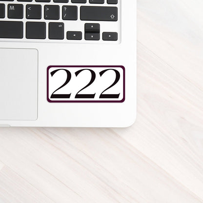 222 Angel Number Balance and Alignment Sticker