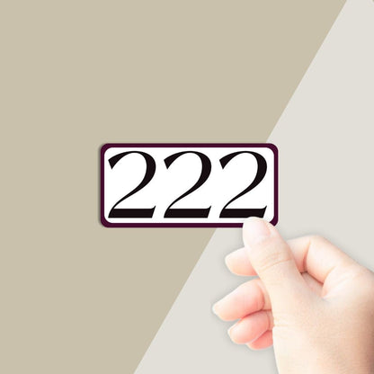 222 Angel Number Balance and Alignment Sticker