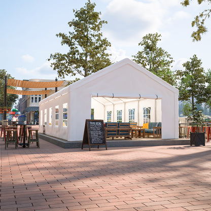 16x32 FT Party Tent with 3 Storage Bags & Removable Sidewalls, Outdoor Canopy Gazebo for Carport Camping Garden Wedding BBQ Commercial