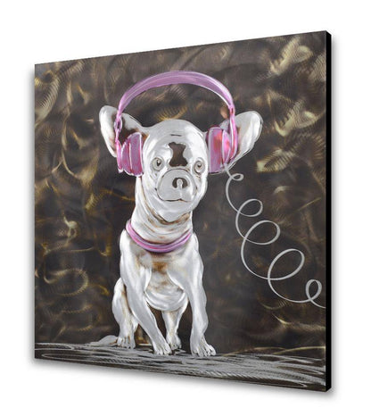 Musical Dog Metal Wall Art