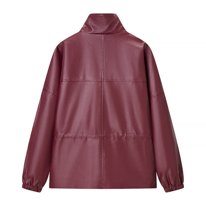 Women's Faux Leather High-Neck Jacket BYMANYC ® New York CONTEMPORARY VIBRANT MODERN FASHION - New Collection