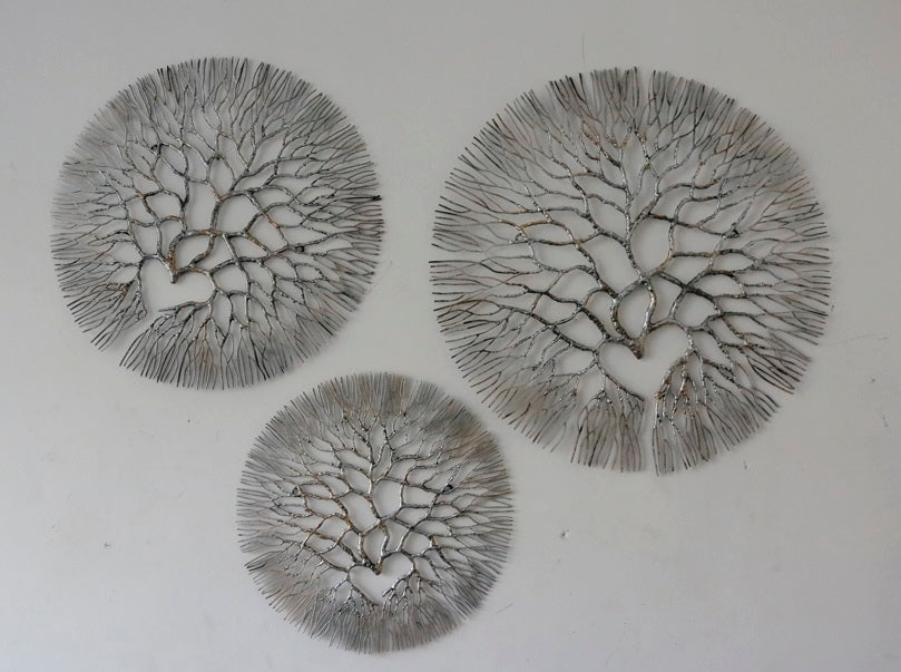 Metal Wall Art: Small Wrought Iron Coral 13.5 "