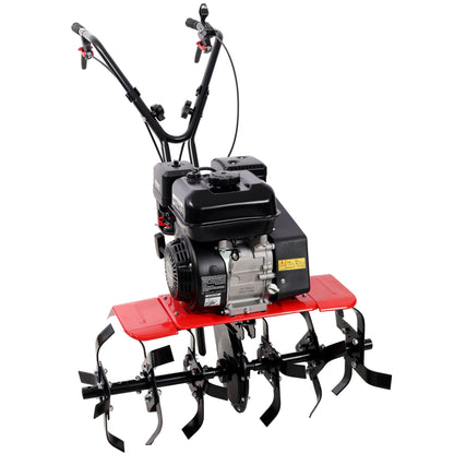 Heavy duty Power tiller, 7HP Gas Engine 212CC, 6 Blades 32.5' Wide and 10' Deep Cultivator - Garden Soil Prep for Planters and Vegetable Beds and More.