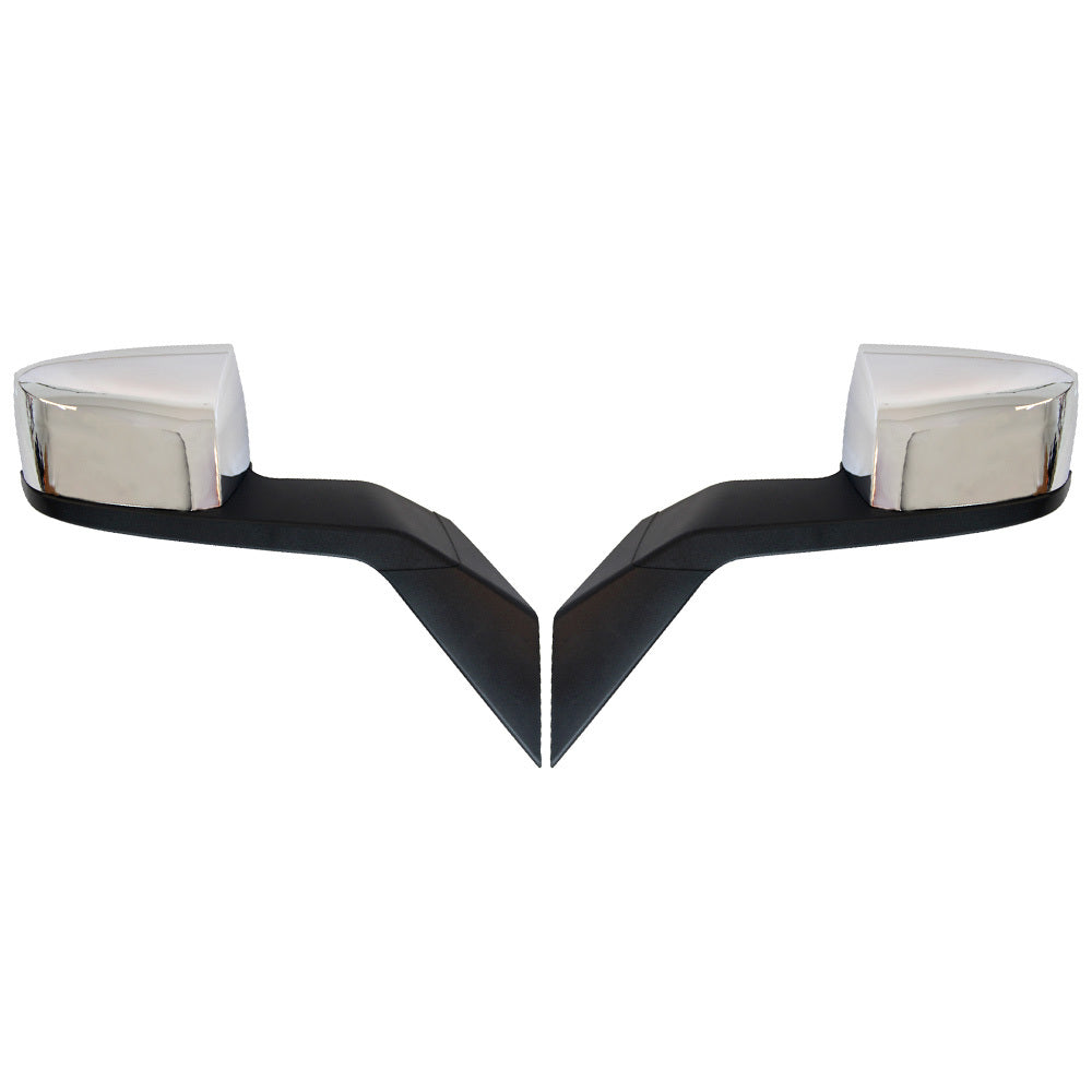 Hood Mirrors Assembly Compatible With Volvo VNL 2000-2015 Chrome Pair
