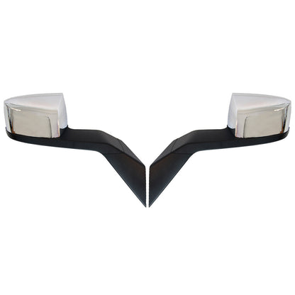Hood Mirrors Assembly Compatible With Volvo VNL 2000-2015 Chrome Pair