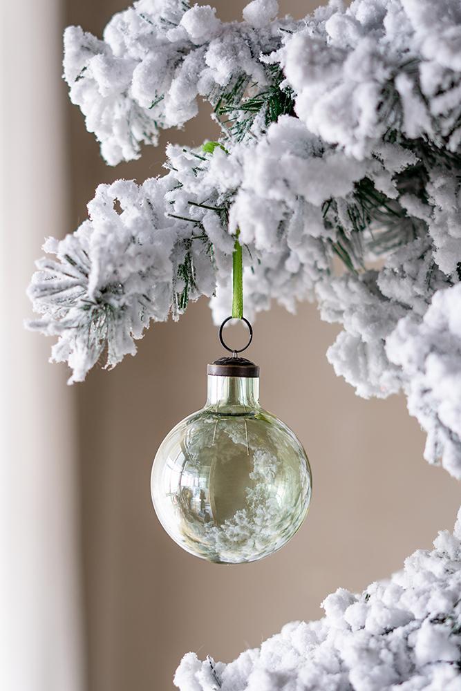 3' x 3' x 4' Long Neck Ball Ornaments, Glass Decorative Hanging Ball Christmas Tree Ornaments for Holiday Party Decorations, Set of 12
