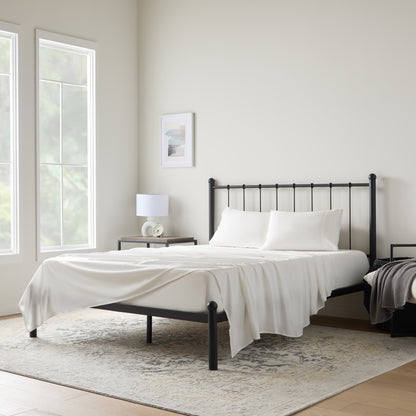 Weekender 90gsm Bamboo Sheet Set, Twin, White