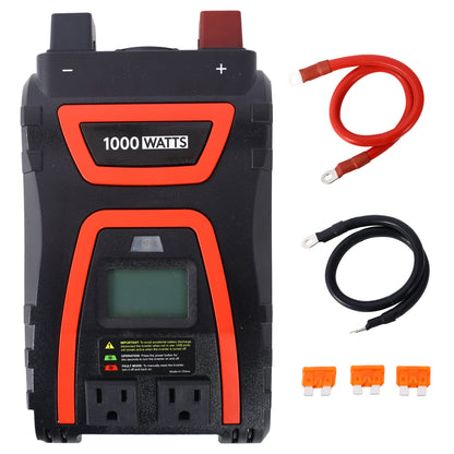 1000 Watts Power Inverter Modified Sine Wave Car LED Display , Portable AC Power  Emergencies, Job Sites, Trucks Boats Off Grid RV Camping,12V to 115 Volts,  – ETL Approved