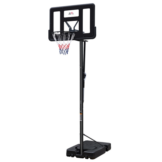 DOUBLE FISH7.5-10ft Adjustable Height Outdoor Basketball Stand, Portable Basketball Stand, 44'shatter-proof Backboard, Fillable Base, 2 Portable Wheels, Suitable for SwimmingPool/indoor
