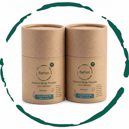 2-Pack Talc-Free Natural Body and Deodorant Powder