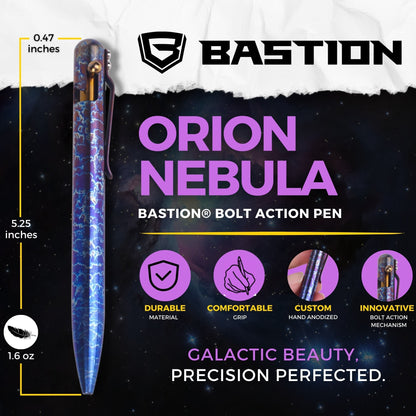 ORION NEBULA - TITANIUM - BASTION® BOLT ACTION PEN