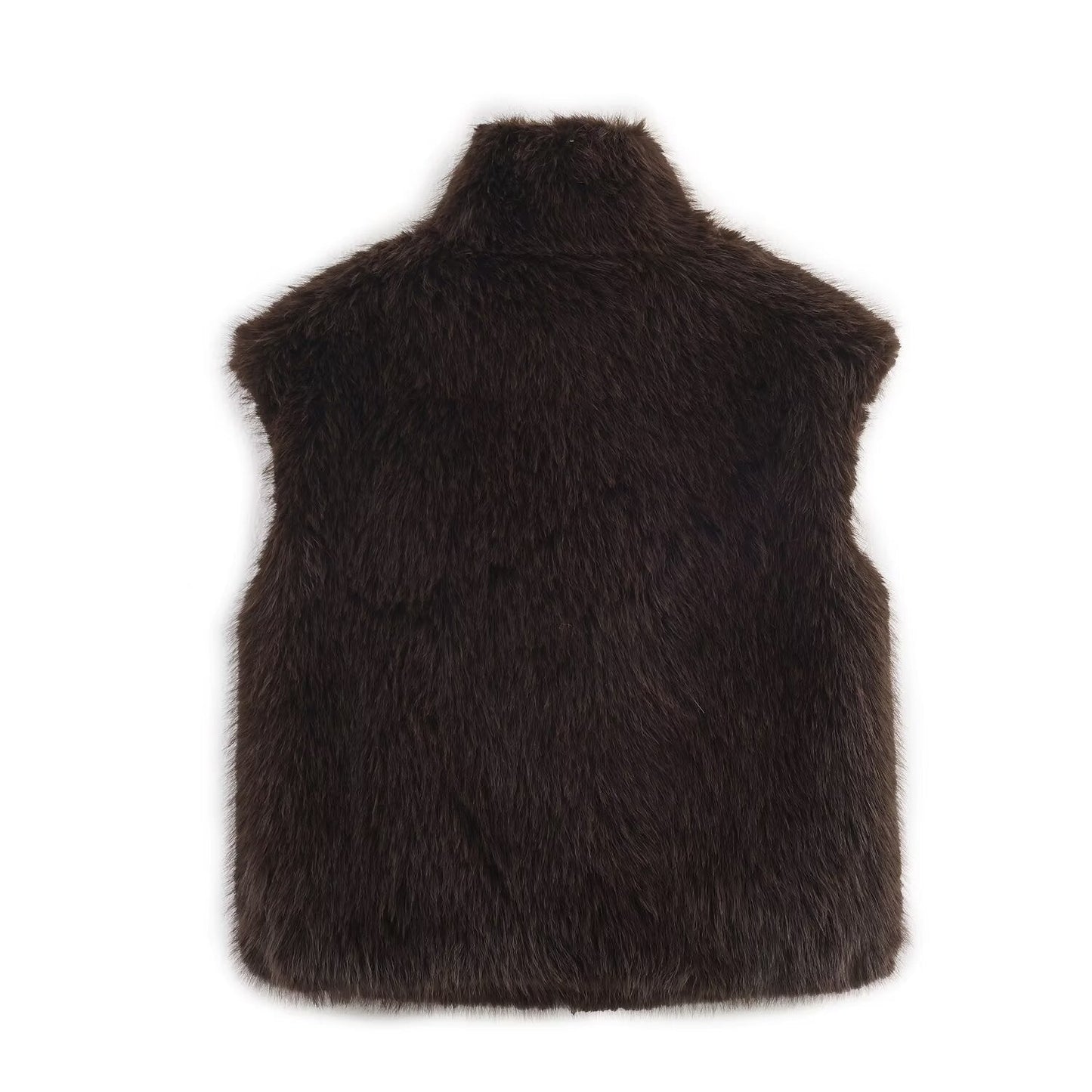 Women's High-Neck Plush Faux Fur Vest BYMANYC ® New York CONTEMPORARY VIBRANT MODERN FASHION - New Collection