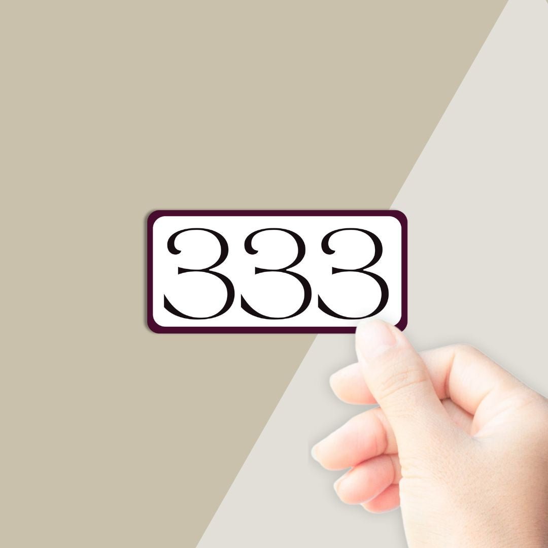 333 Angel Number Growth and Support Sticker