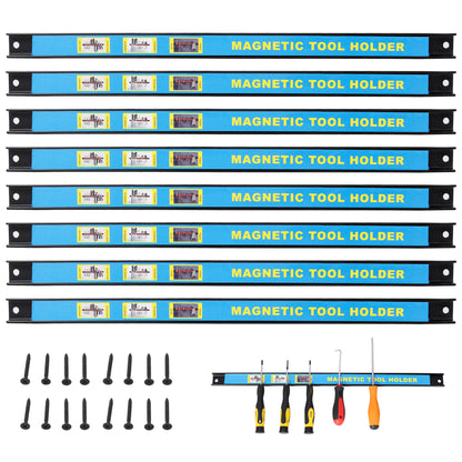 8PACK 18inch Heavy Duty Magnet Tool Bar,Magnetic Tool Holder,Magnetic Tool Holder Strip,for Workshop Garage