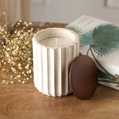 Jar Candle  Ecomix Wax Fill With Wooden Lid - Vanilla Lavender, 6oz