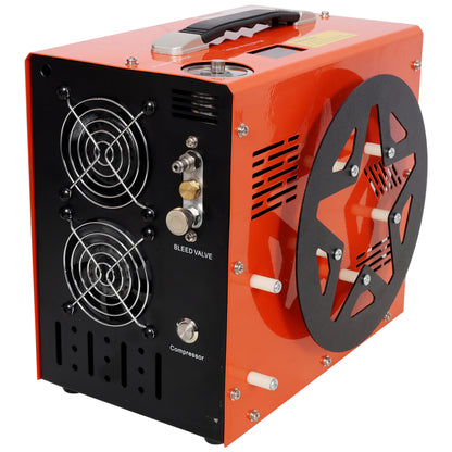 PCP Air Compressor, 4500PSI/30Mpa Portable PCP Airgun Compressor with Built-in Power Converter, Auto-Stop DC12V/AC120V Oil & Water-Free Air Rifle, Paintball and Scuba Tank Compressor Pump