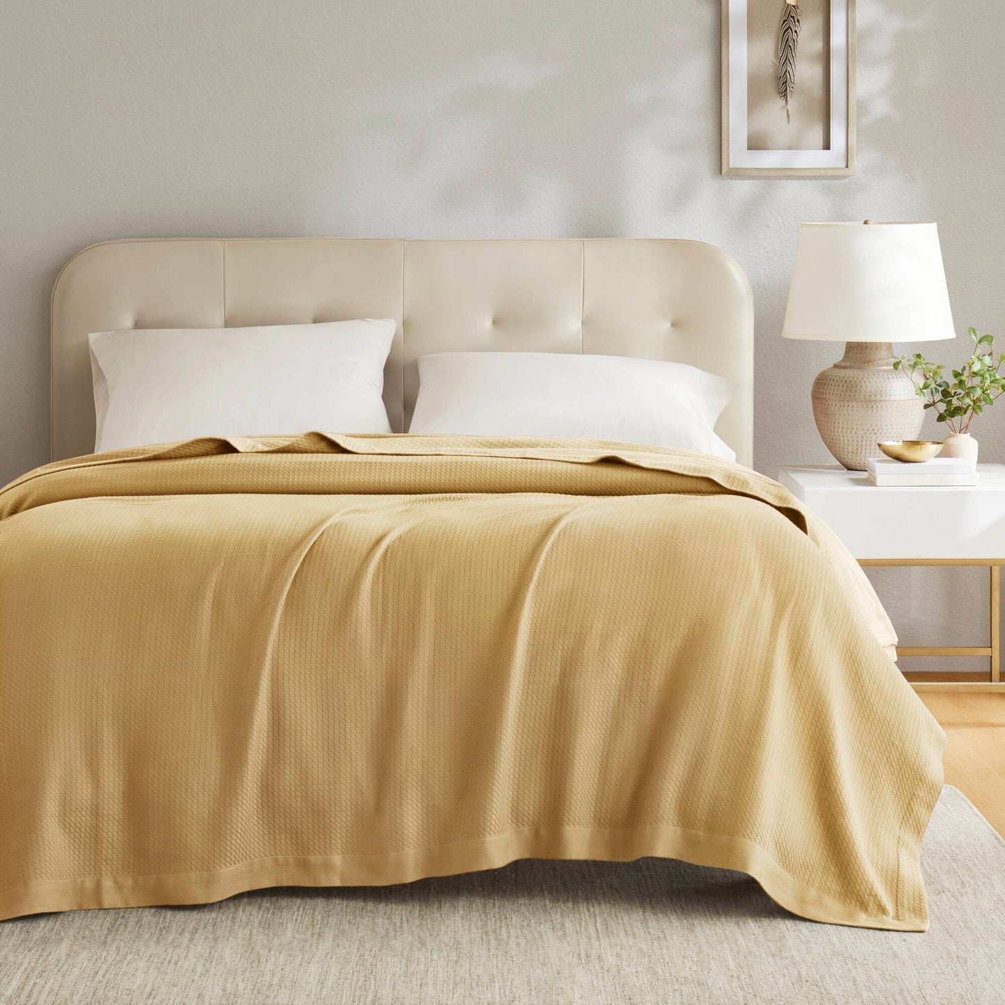 1-Piece Full/Queen Blanket,Mustard
