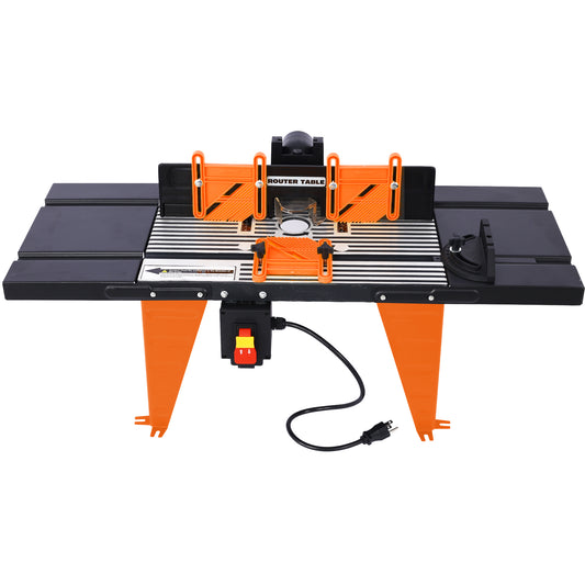 Electric Benchtop Router Table Wood Working Tool,black,orange color