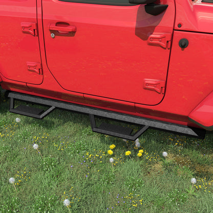 Running Boards Side Steps For 18-25 Wrangler JL  (Include 4XE Model) Two Stairs