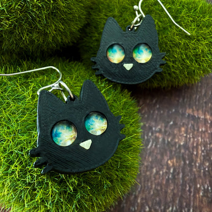 Galaxy Cat Earrings