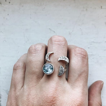 My Moon Sculptural Custom Lunar Phase Ring