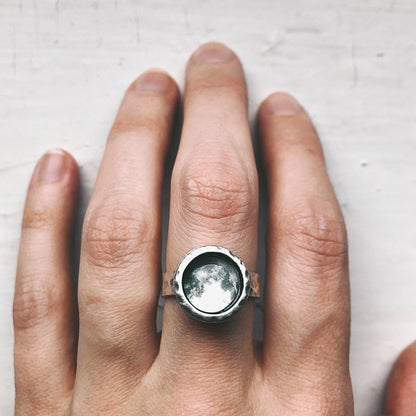 CLEARANCE Hammered Adjustable Galaxy Space Ring