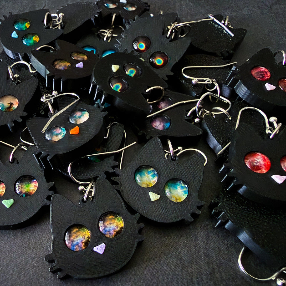 Galaxy Cat Earrings