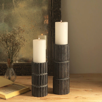 Decorative Wood Centerpiece Candle Holder-4x8'– Elegant Candle Stand for Any Occasion