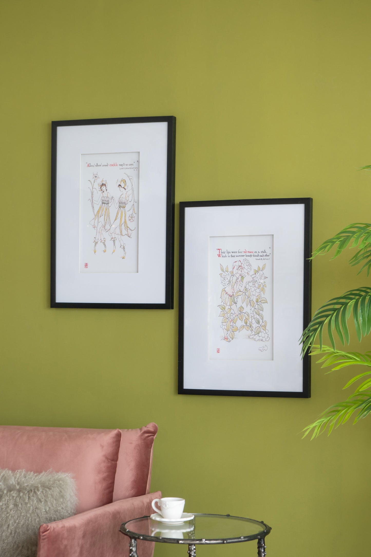 Set of 2 Wall Arts, Home Decor for Living Room, Dining Room, Bedroom, Hallway, 19.7x27.6'