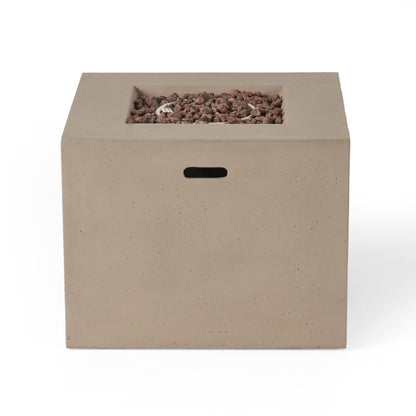 AIDAN 31' Square Fire Pit 40,000 BTU Light Grey Magnesium Oxide 31.25'