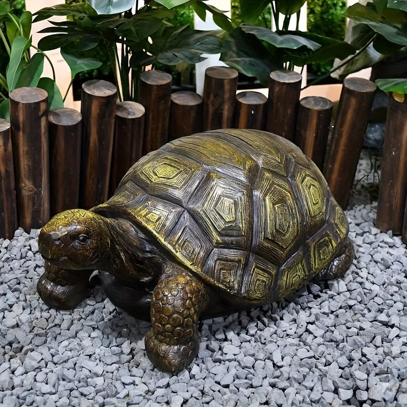21.3' Large 3D Turtle Statue - Realistic Resin Garden Sculpture with Intricate Shell Design, Weather-Resistant Outdoor/Indoor Decor for Lawn, Balcony, Patio - Unique Home Gift & DIY Landscape Art, Tur