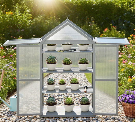 Garden Wood Cold Frame Greenhouse Flower Planter