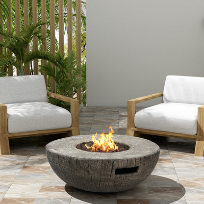 Patio MGO Propane Fire Pit, 30, 000BTU, Light Grey (Tank Cover Not Provided)
