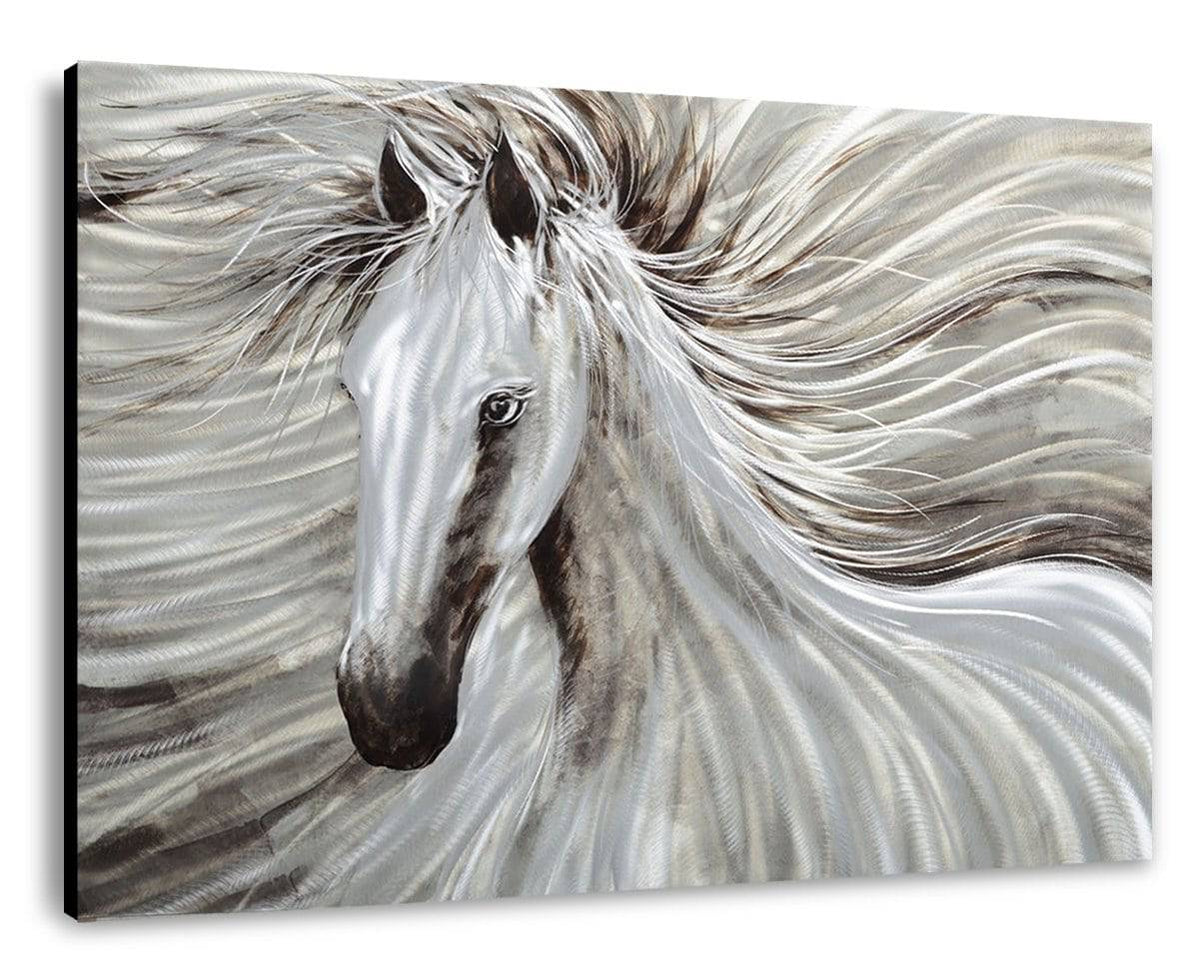 Sliver Horse Metal Wall Art