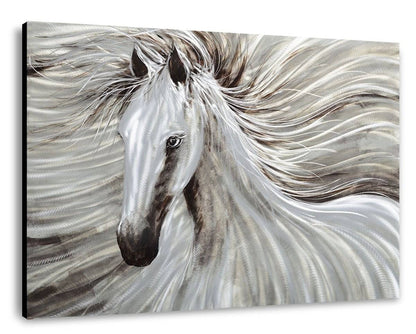 Sliver Horse Metal Wall Art