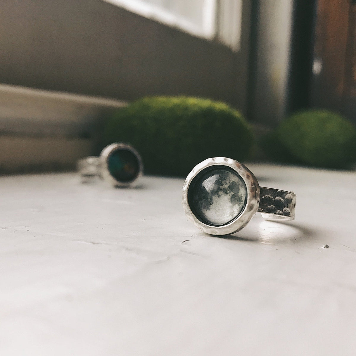 CLEARANCE Hammered Adjustable Galaxy Space Ring