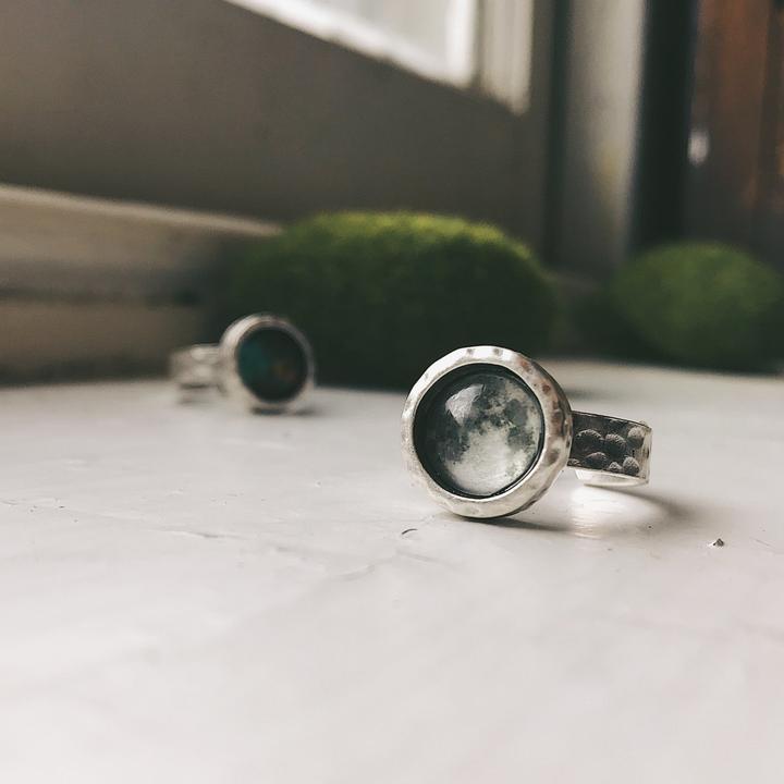 CLEARANCE My Moon Hammered Custom Ring