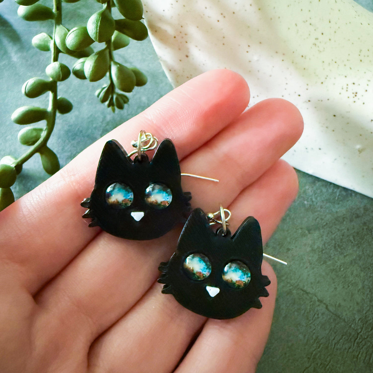 Galaxy Cat Earrings