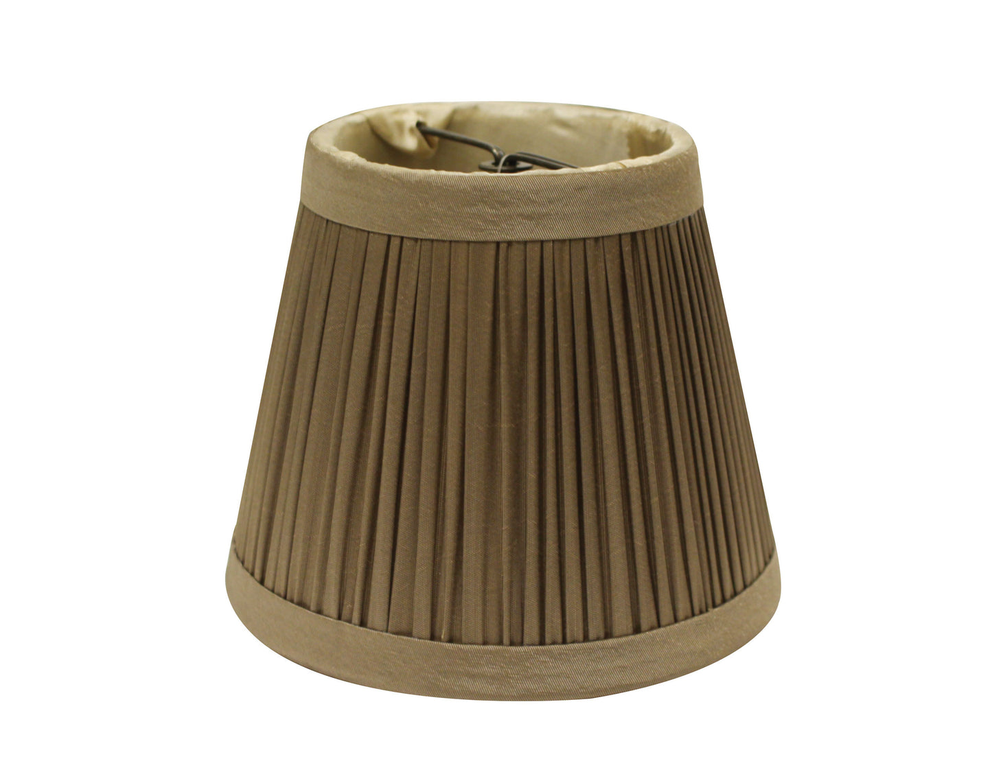 Slant Pencil Pleat Chandelier Lampshade with Flame Clip, Ash (Set of 6)