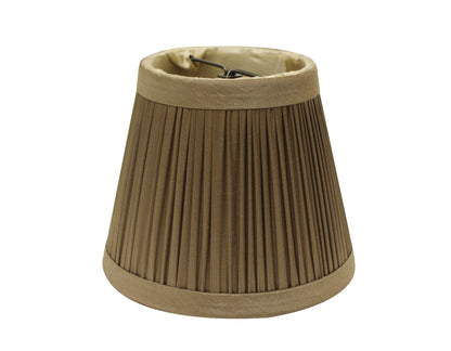 Slant Pencil Pleat Chandelier Lampshade with Flame Clip, Ash (Set of 6)