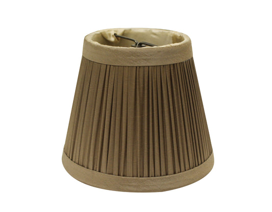 Slant Pencil Pleat Chandelier Lampshade with Flame Clip, Ash (Set of 6)