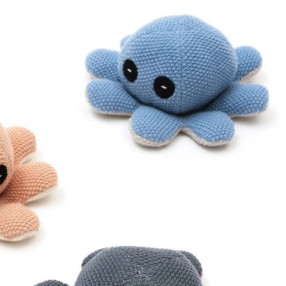 Knitted Stuffed Octopus Soft Toy.