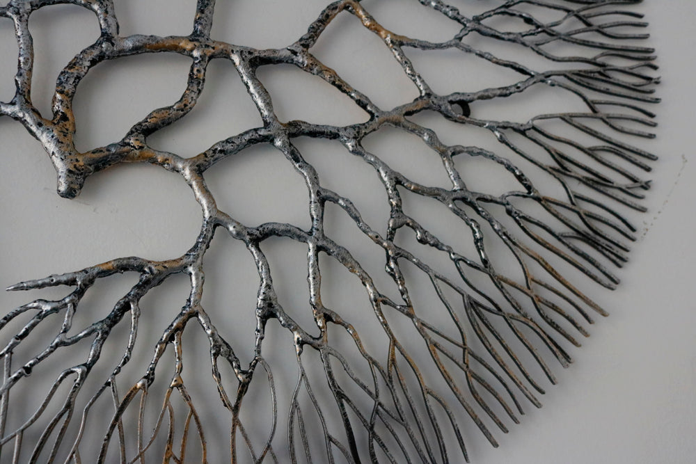 Metal Wall Art: Small Wrought Iron Coral 13.5 "