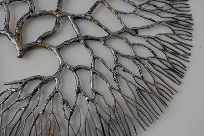 Metal Wall Art: Small Wrought Iron Coral 13.5 "