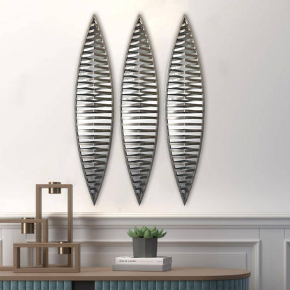 Wall Mirror - Decorative Metal Wall Mirror, Set of 3pcs
